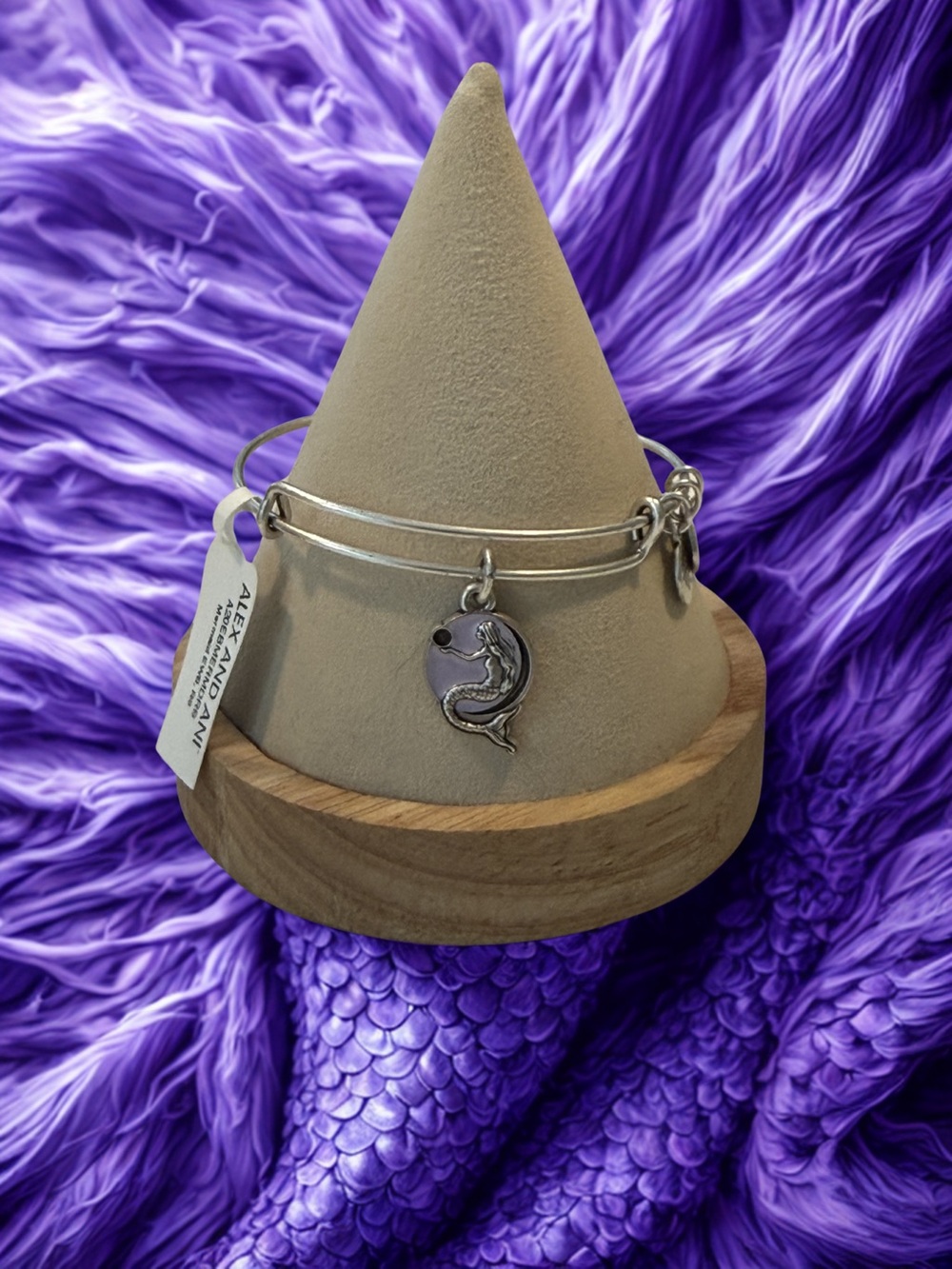 🏷️‼️5/$25🏷️‼️🧜‍♀️💜ALEX AND ANI🧜‍♀️💜Mermaid Charm Bangle in Rafaelian Silver/NWT